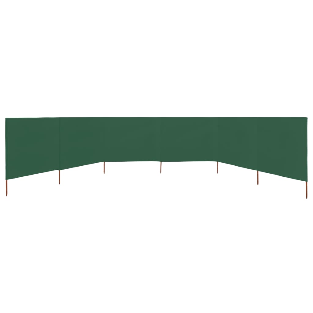 Pare-brise Vidaxl 6 panneaux 800x120 cm tissu vert