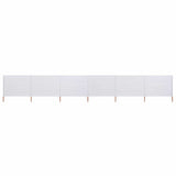 Vidaxl Windschutzscheibe 6 Paneele 800x160 cm Stoff Sand Weiß