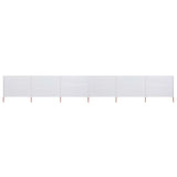 Pare-brise Vidaxl 6 panneaux 800x160 cm Sable de tissu blanc