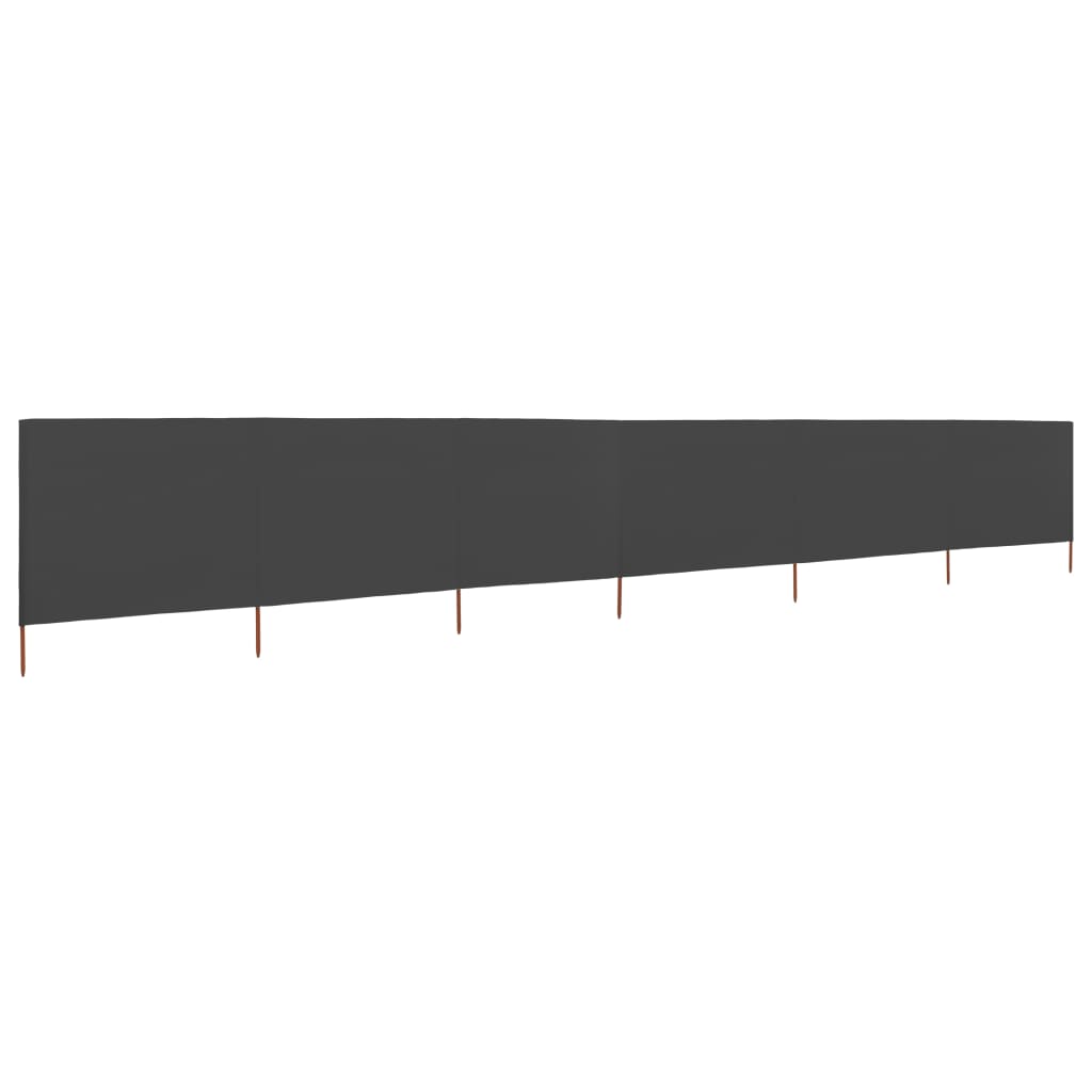 Pare-brise vidaxl 6 panneaux 800x160 cm Tissu anthracite