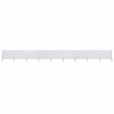 Vidaxl Windschutzscheibe 9 Paneele 1200x160 cm Stoff Sand Weiß