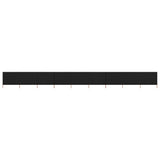 Vidaxl Windschutzscheibe 9 Paneele 1200x160 cm Stoff schwarz