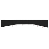 Vidaxl Windschutzscheibe 9 Paneele 1200x160 cm Stoff schwarz