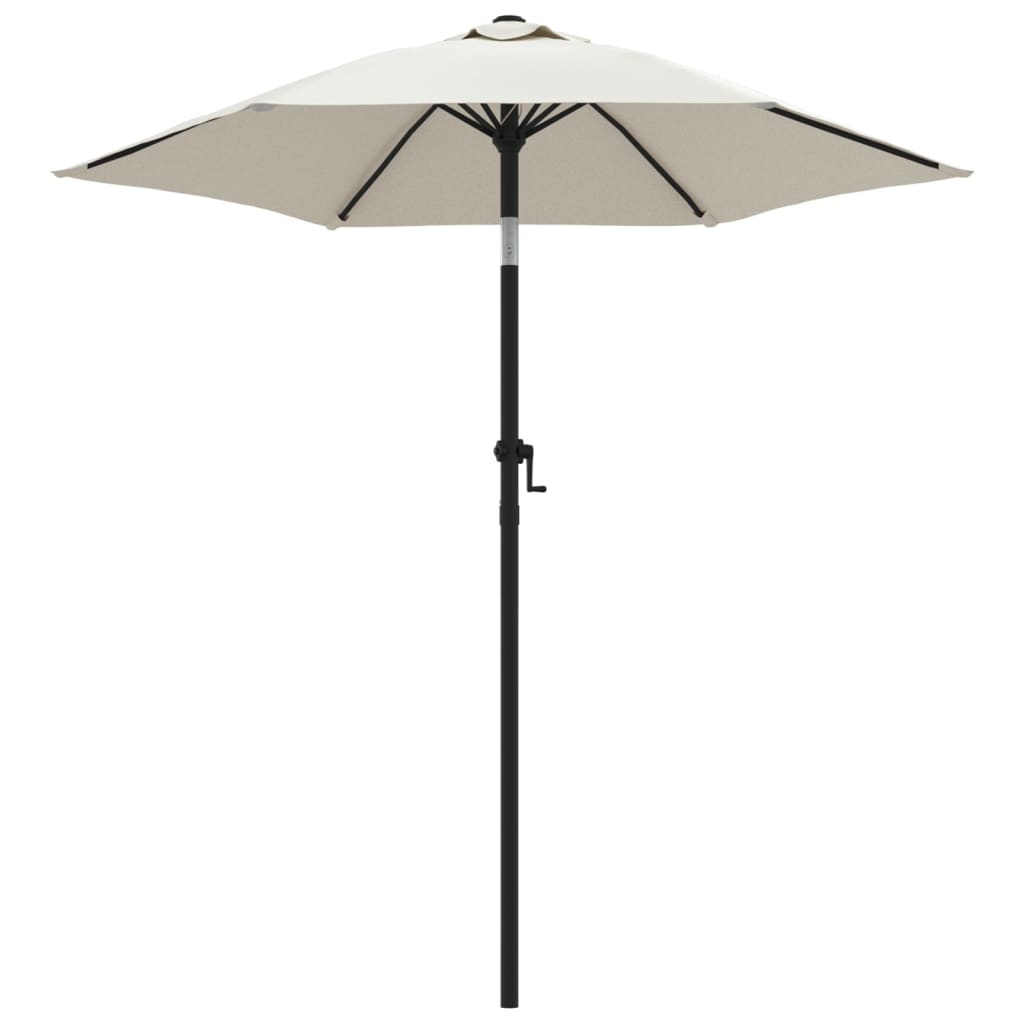 Vidaxl Parasol 200x224 cm aluminiums sand hvit