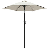 Vidaxl parasol 200x224 cm hliníkový písek bílý