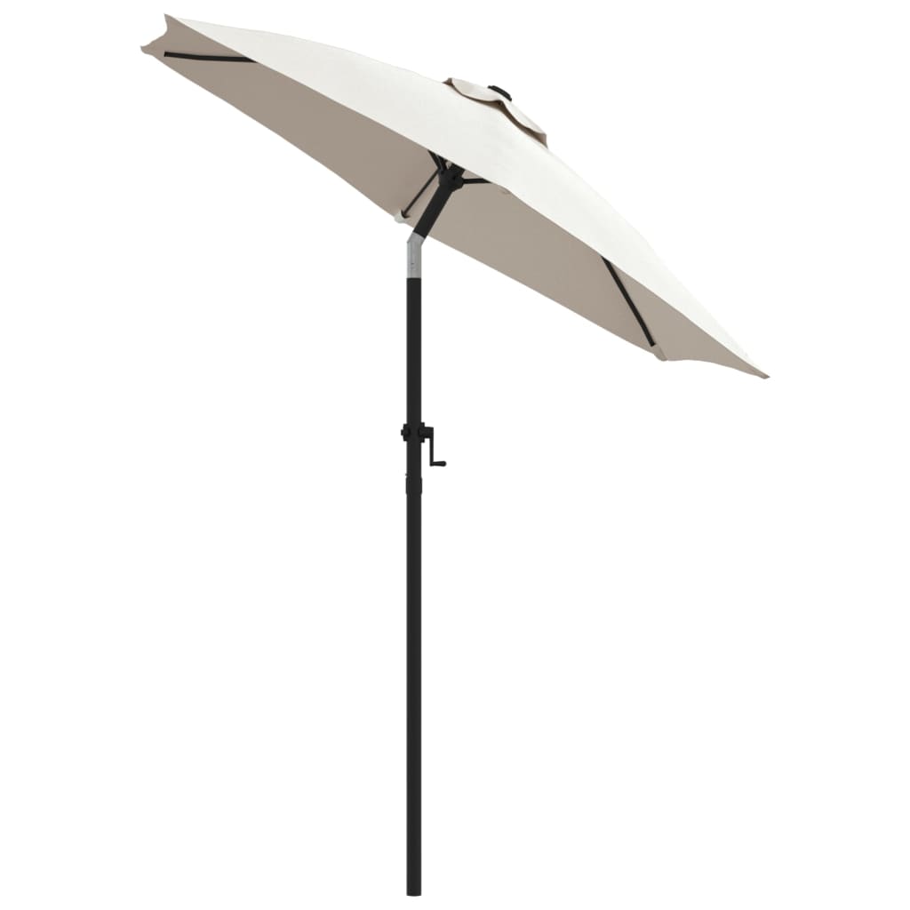 Vidaxl Parasol 200x224 cm Sand in alluminio bianco