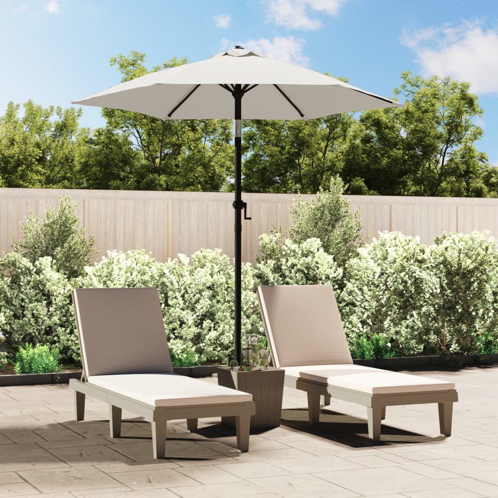 Vidaxl Parasol 200x224 cm aluminiums sand hvit