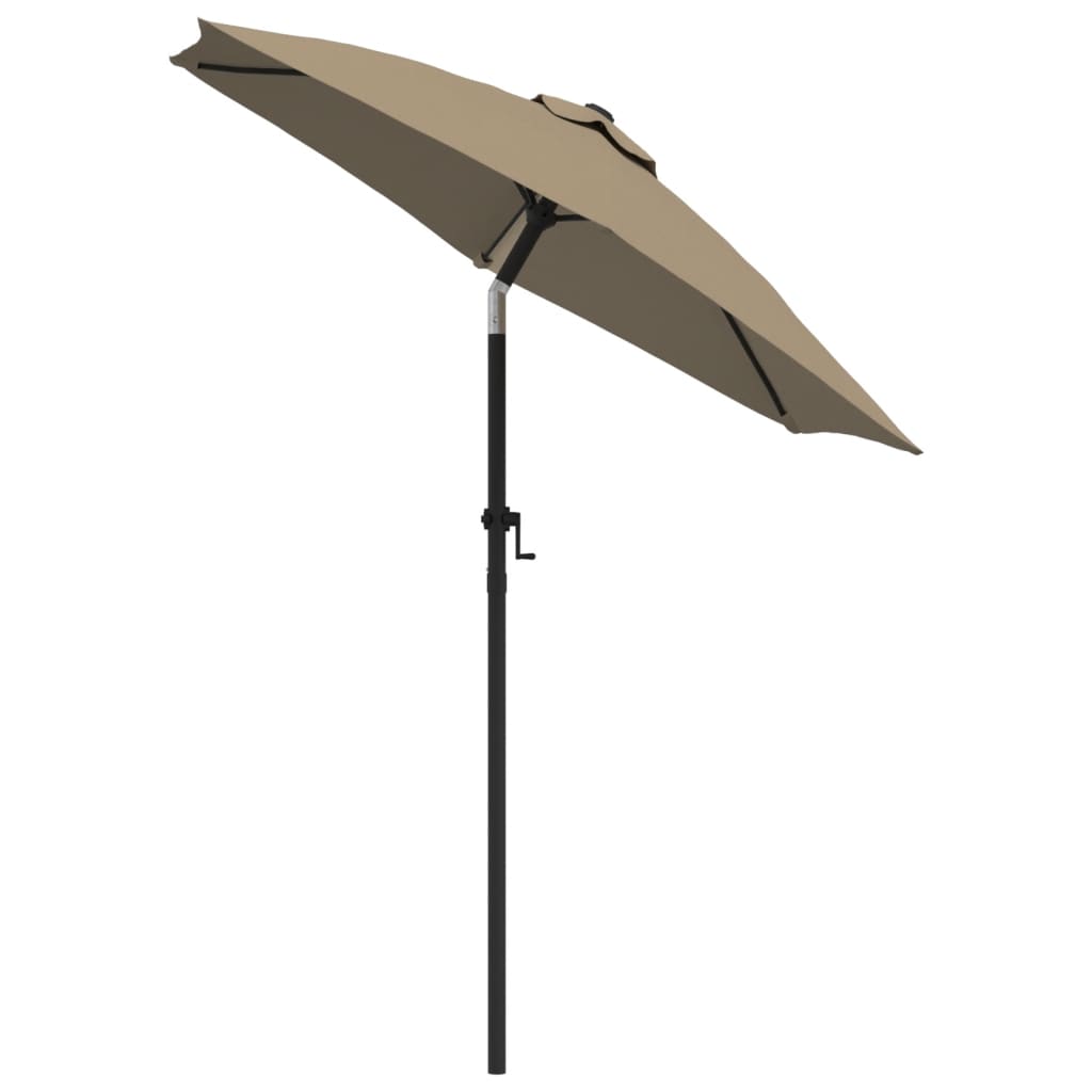 Vidaxl parasol 200x224 cm en aluminium taupe