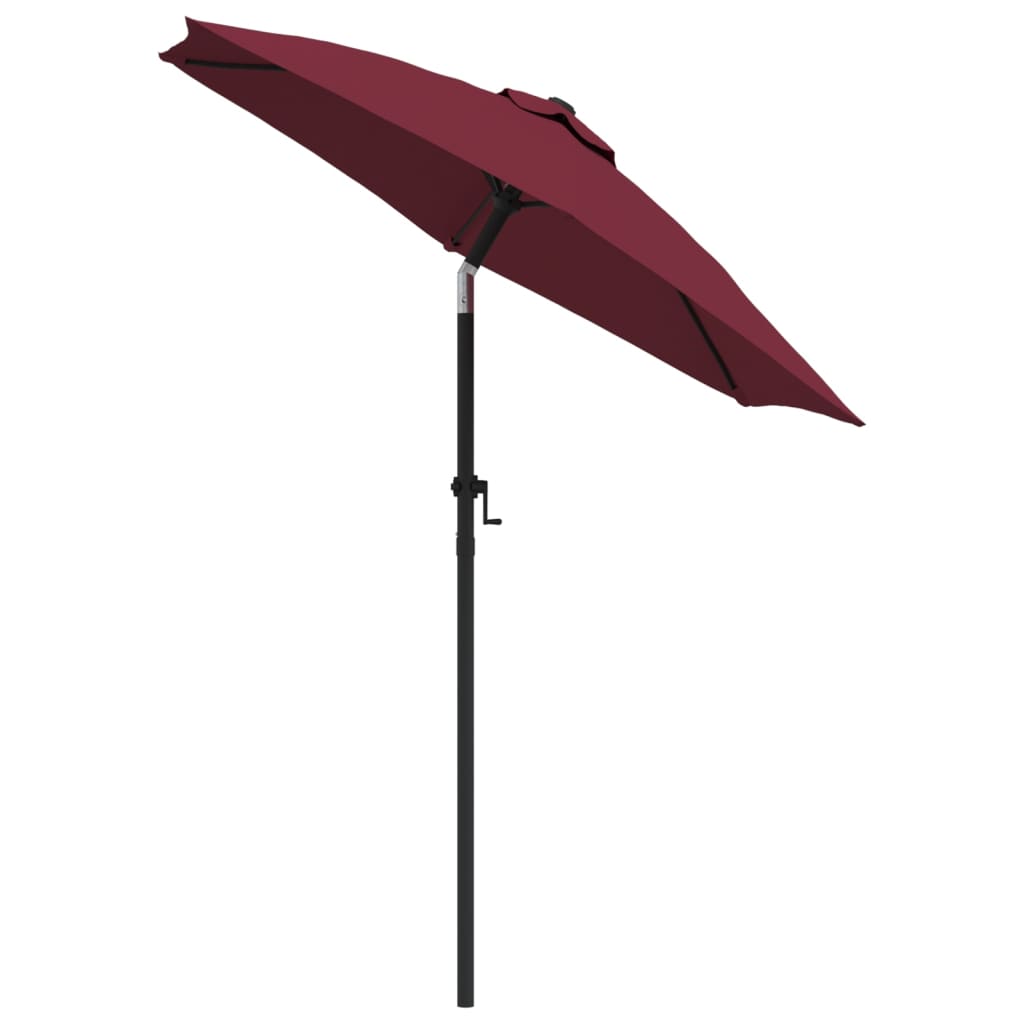 Vidaxl Parasol 200x224 cm hliníkovou bordeaux červenou