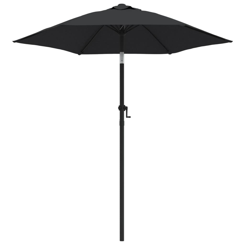 Vidaxl Parasol 200x224 cm aluminijasta črna