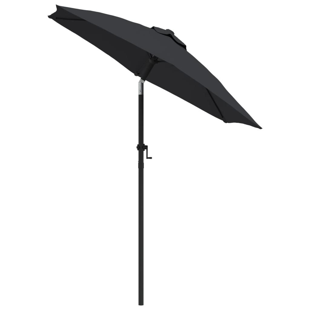 Vidaxl parasol 200x224 cm en aluminium noir