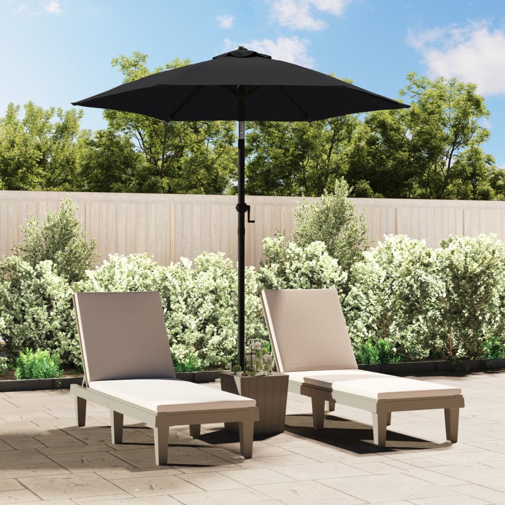 Vidaxl Parasol 200x224 cm aluminiowy czarny