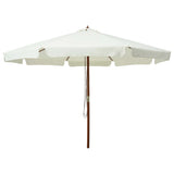 Vidaxl -Parasol mit Holzstange 330 cm Sandy White