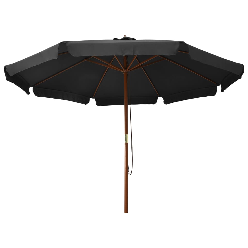 Vidaxl -Parasol mit Holzstange 330 cm Anthrazit