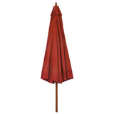 Vidaxl Parasol z drewnianym słupem 330 cm teracotta -colored