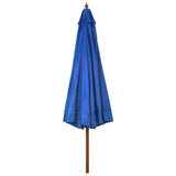 Vidaxl Parasol z drewnianym słupem 330 cm Azure Blue