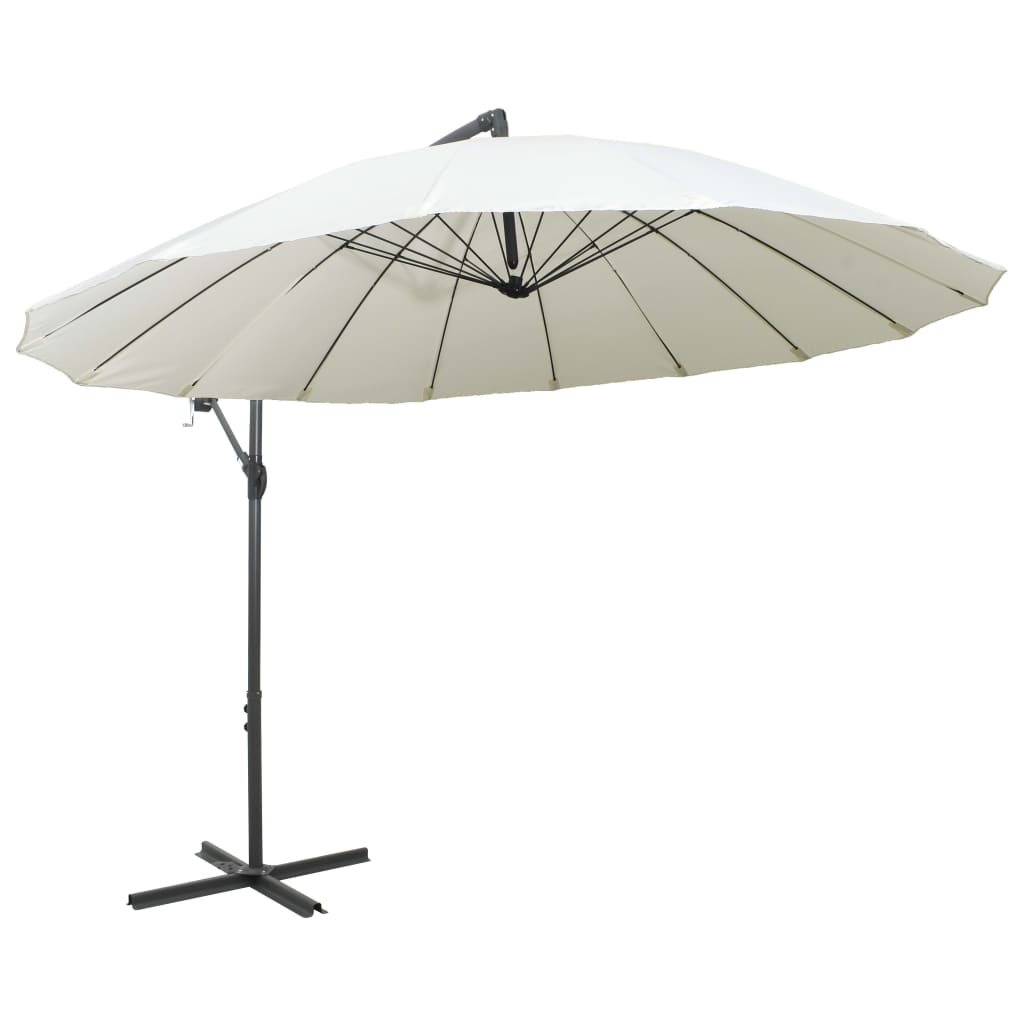 Vidaxl Parasol flottant avec un poteau en aluminium 3 m blanc