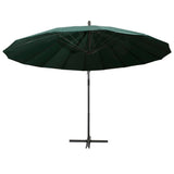 Vidaxl zweefparasol met aluminium paal 3 m groen