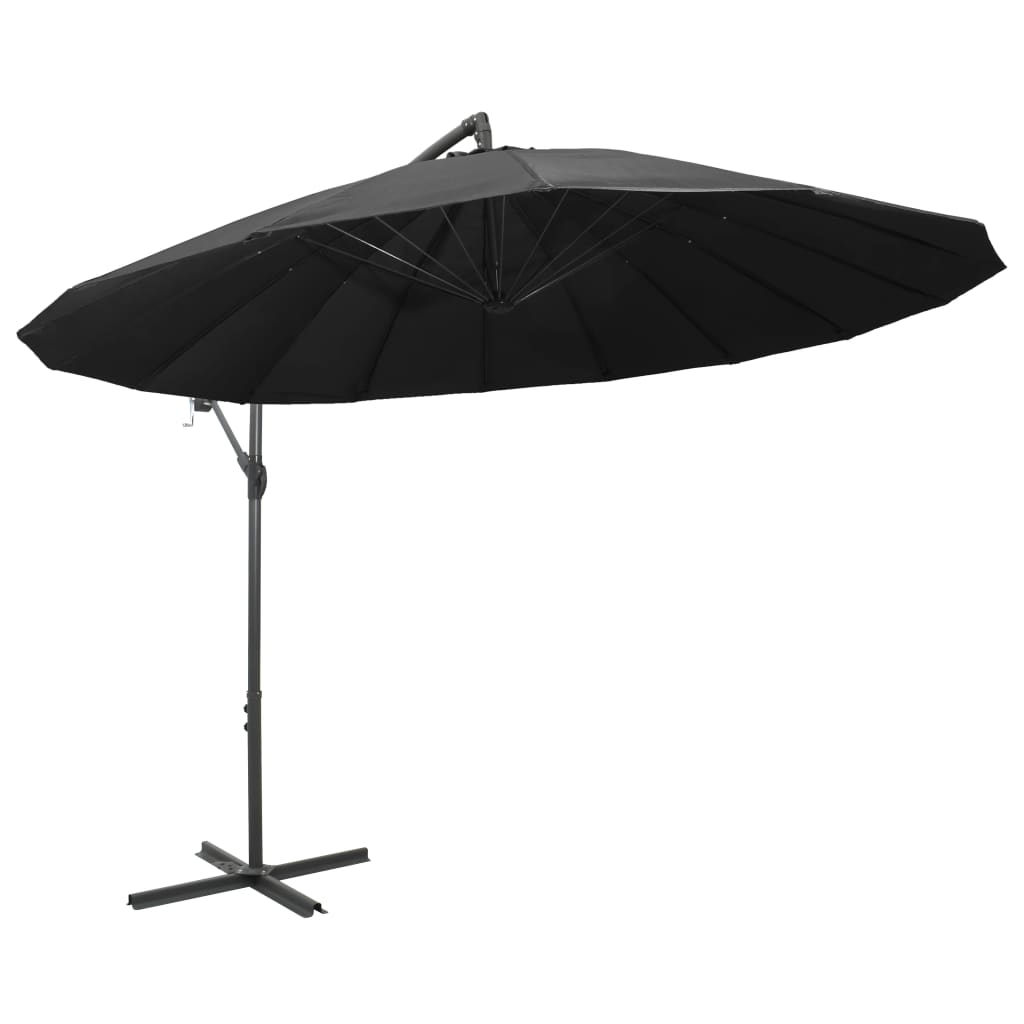 Parasol flotante Vidaxl con polo de aluminio 3 m antracita