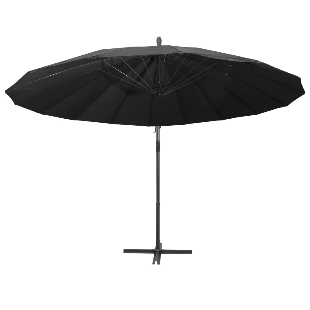 Vidaxl flytende parasol med aluminiumstol 3 m Antracitt