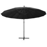 Vidaxl Parasol flottant avec un poteau en aluminium 3 m anthracite