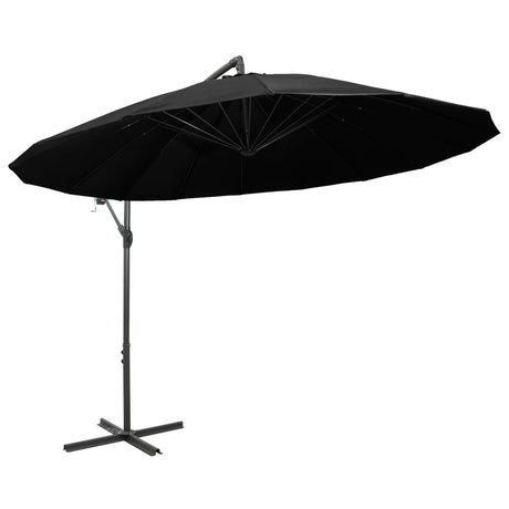 Vidaxl flytende parasol med aluminiumstang 3 m svart