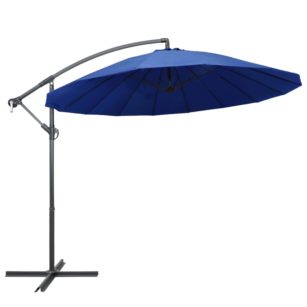 Parasol flotante de Vidaxl con polo de aluminio 3 m azul