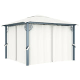 Vidaxl Arbor con tenda 300x300 cm Crema di alluminio