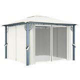 Vidaxl Arbor con tenda 300x300 cm Crema di alluminio