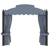 Vidaxl arbor with curtains 3x4 m steel anthracite