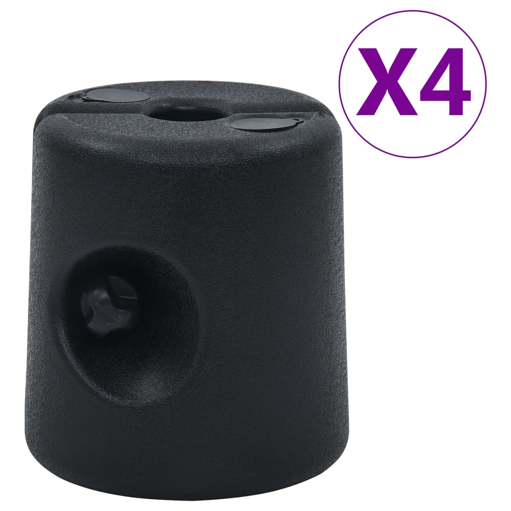 Vidaxl Arbor Peso 4 ST PE Negro