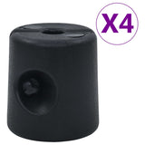 Vidaxl arbor weights 4 st PE Black