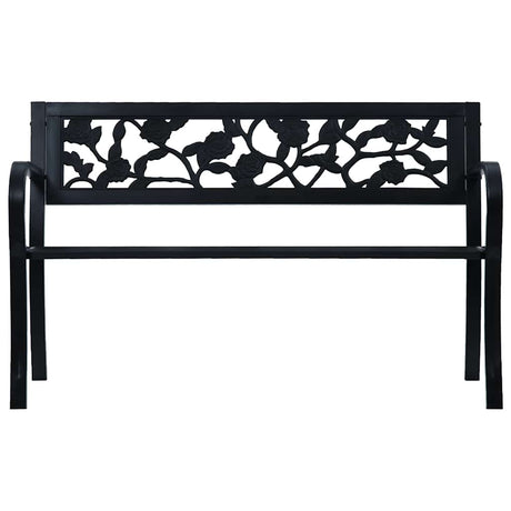 Vidaxl tuinbank 125 cm staal zwart