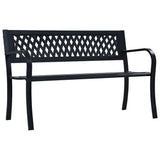 Vidaxl tuinbank 125 cm staal zwart