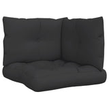 Vidaxl Cushions 3 st de tela negra