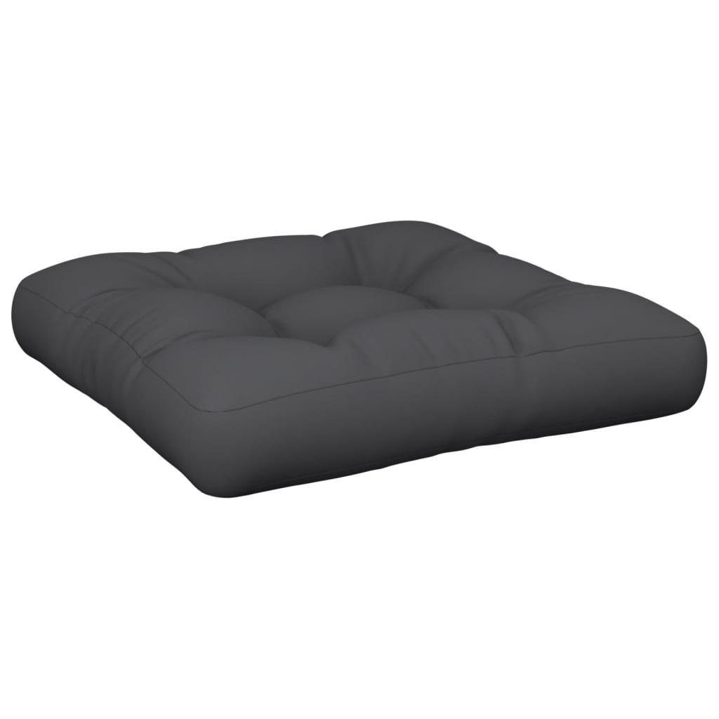 Coussin de palette vidaxl 60x61,5x10 cm tissu noir