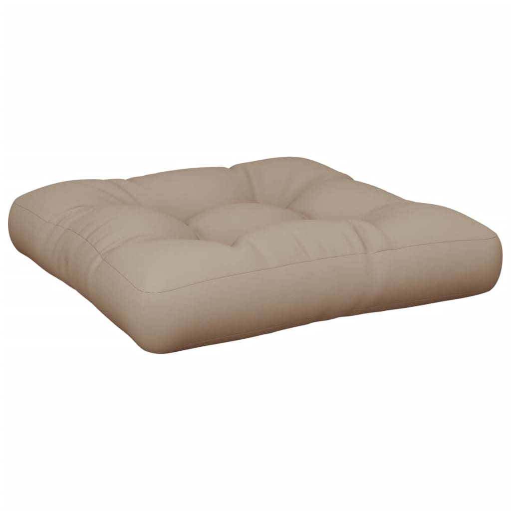 Vidaxl Pallet Cushion 60x61.5x10 cm tyg taupe