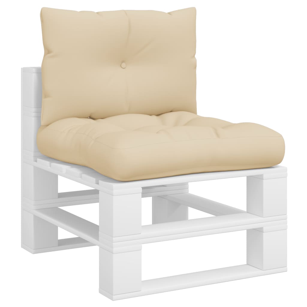 VIDAXL PALLET -Kissen 2 St. Stoff Beige