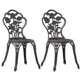 Vidaxl bistrostoelen 2 st gietaluminium bronskleurig
