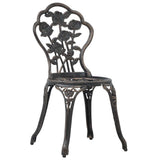 Vidaxl bistrostoelen 2 st gietaluminium bronskleurig