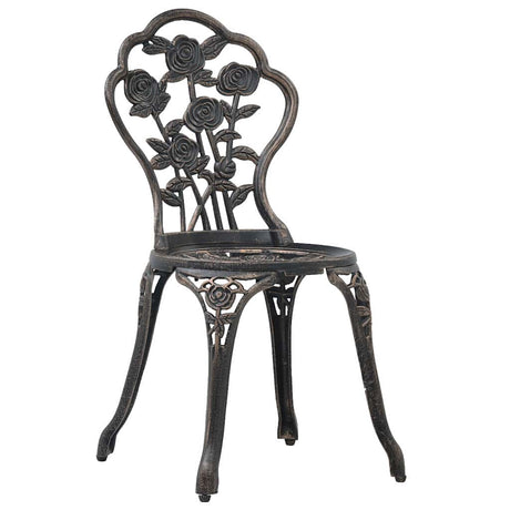Vidaxl bistrostoelen 2 st gietaluminium bronskleurig