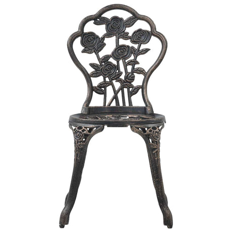 Vidaxl bistrostoelen 2 st gietaluminium bronskleurig