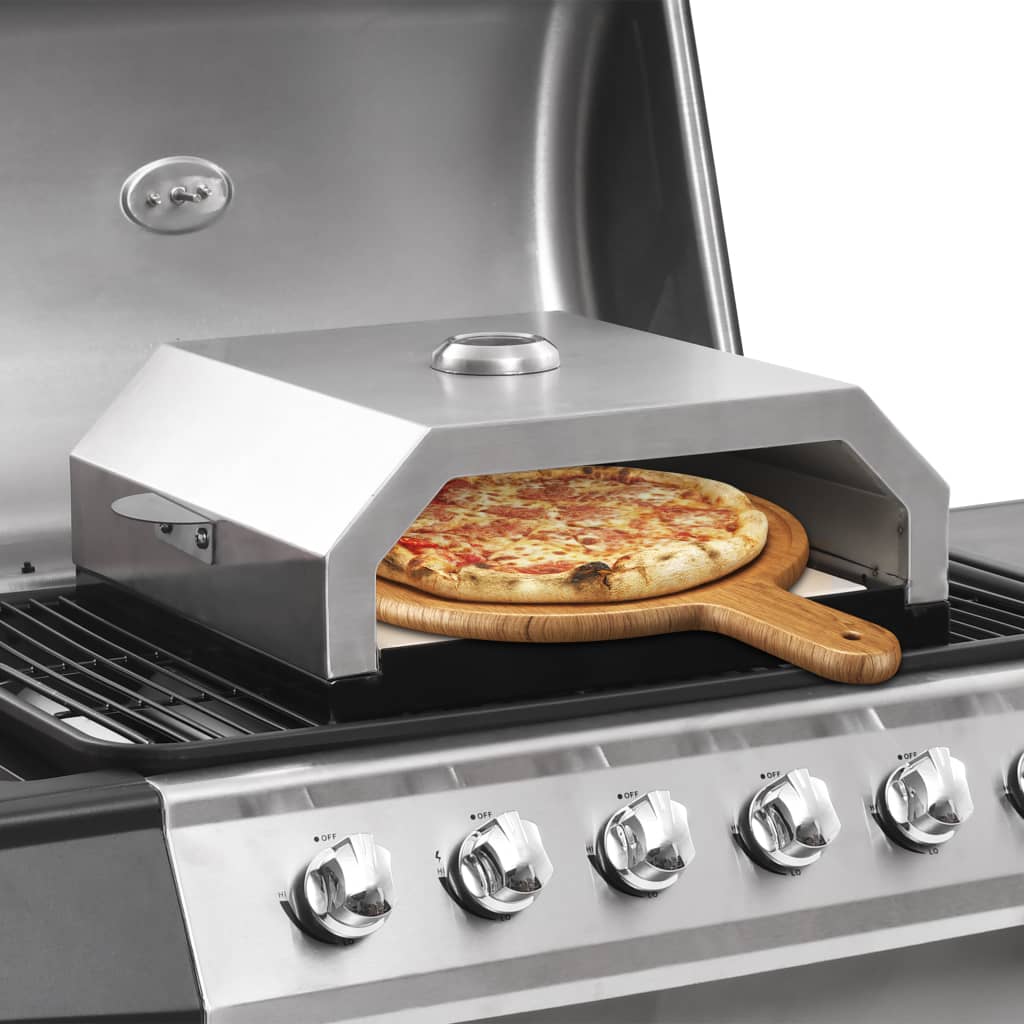 Vidaxl Pizza oven with ceramic stone for gas-charcoal barbecue