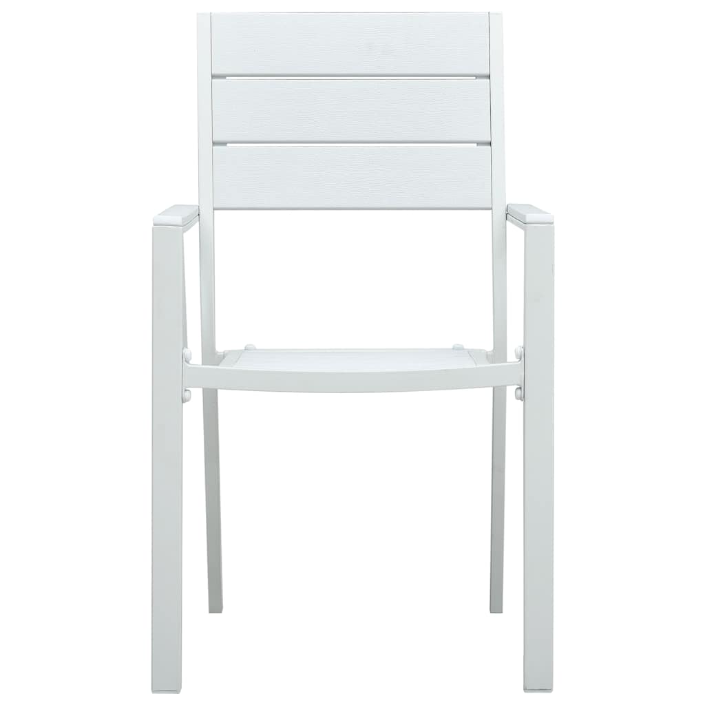 Vidaxl tuinstoelen 4 st hout-look hdpe wit