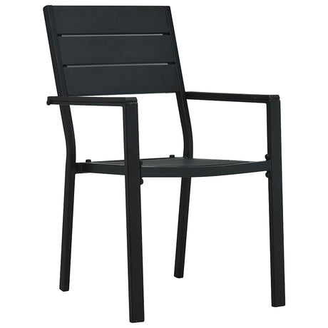 Vidaxl tuinstoelen 4 st hout-look hdpe zwart