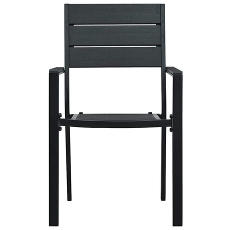 Vidaxl tuinstoelen 4 st hout-look hdpe zwart