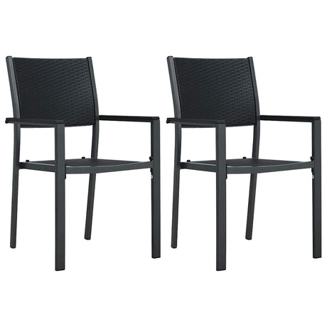 Vidaxl tuinstoel 2 st rattan-look kunststof zwart
