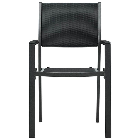Vidaxl tuinstoel 2 st rattan-look kunststof zwart