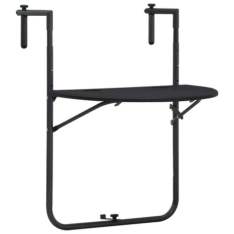 Vidaxl balkontafel hangend 60x64x83,5 cm rattan-look kunststof zwart