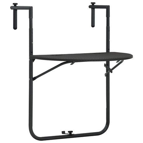 Vidaxl balkontafel hangend 60x64x83,5 cm rattan-look kunststof bruin